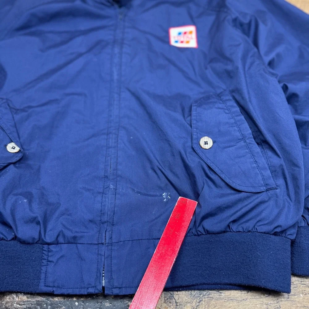 Vintage Towncraft Logo Jacket Blue Nylon Full Zip‎ Men's Outerwear Lined